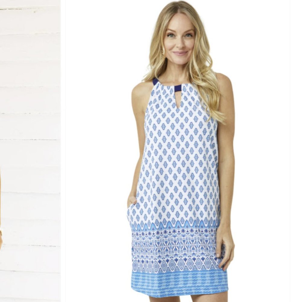 Cabana Life Seascape Sleeveless Shift Dress XL